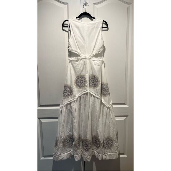 LACE the Label DENTELLE CUT OUT MAXI DRESS WHITE Vacation size S NWT $590 - Picture 4 of 7